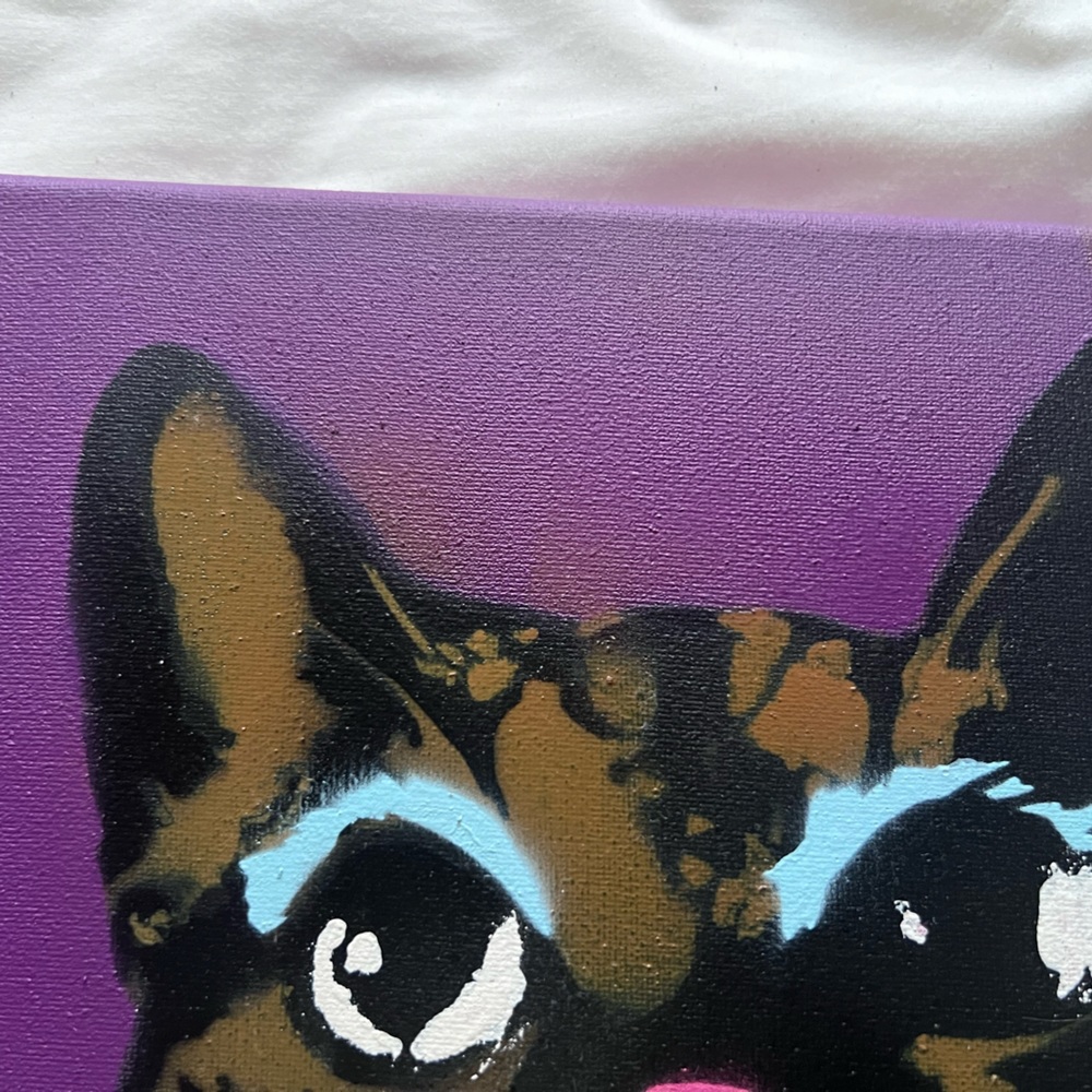 Cat with Makeup Pop art Painting - Picture 3 of 7